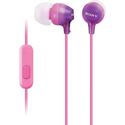 MDR-EX15AP/V Fashion Earbuds w/Mic, Violet