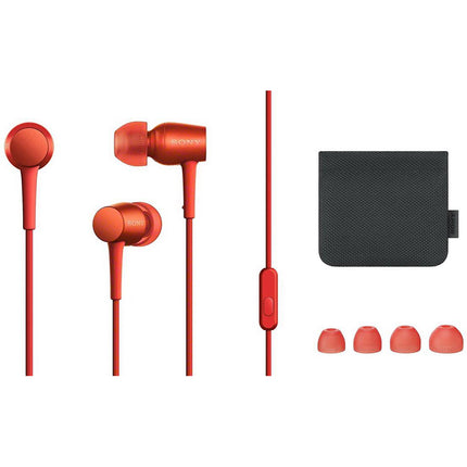 h.ear in earphone with Remote control Microphone, Red