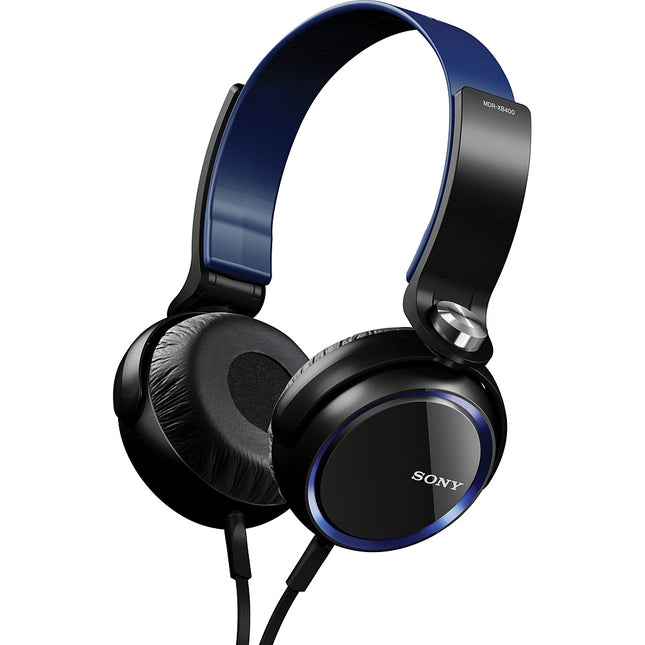 MDR-XB400/BLU Extra Bass Headphones, Blue