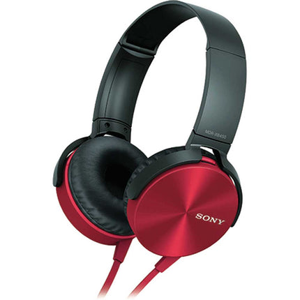 MDR-XB450AP/L XB Smartphone Headset w/ Mic & Remote, Red