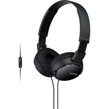 MDR-ZX110AP/BLK XB Smartphone Headset w/Mic & Remote, Black