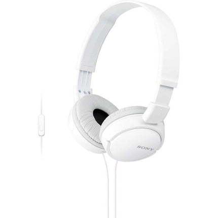 MDR-ZX110AP/WHI XB Smartphone Headset w/Mic & Remote, White