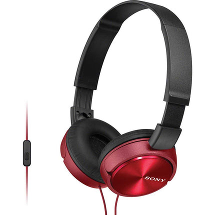 MDR-ZX310AP/R ZX Series Headphones w/ Mic & Remote, Red