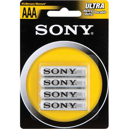 R03NUB4A AAA Carbon-Zinc Batteries, 4-Pack