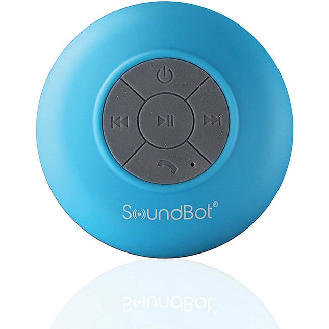 SB510-BLU Water Resistant Bluetooth Shower Speaker, Blue
