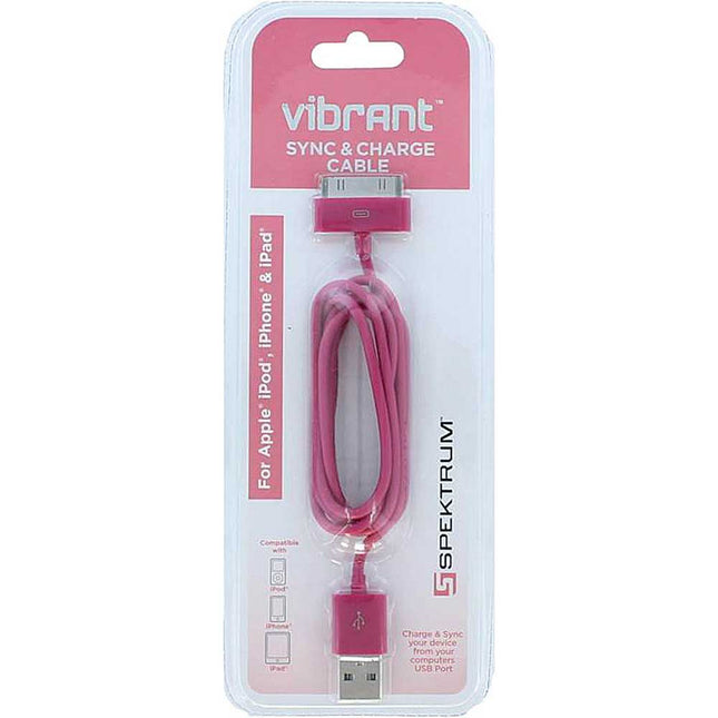 SPK-IPSYNCPK Sync & Charge Cable For iPod/iPhone/iPad, Pink