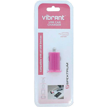 SPK-USBC1PK USB Car Charger, Pink