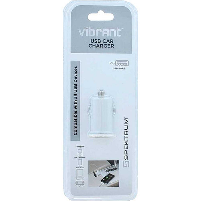 SPK-USBC1WH USB Car Charger, White