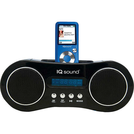 IQ-1304BK Portable Media Speaker w/ iPod Dock, Black