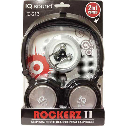 IQ213SL Deep Bass Headphones & Earphones, Silver