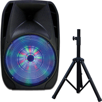 15" Portable Bluetooth® DJ Speaker with Stand