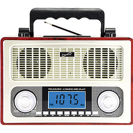 10 Band AM/FM/SW Radio, Wood