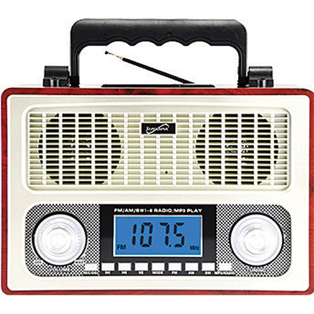10 Band AM/FM/SW Radio, Wood