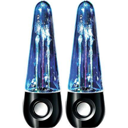 Dual Bluetooth® Water Dancing Color Changing Speakers 15.5", Black