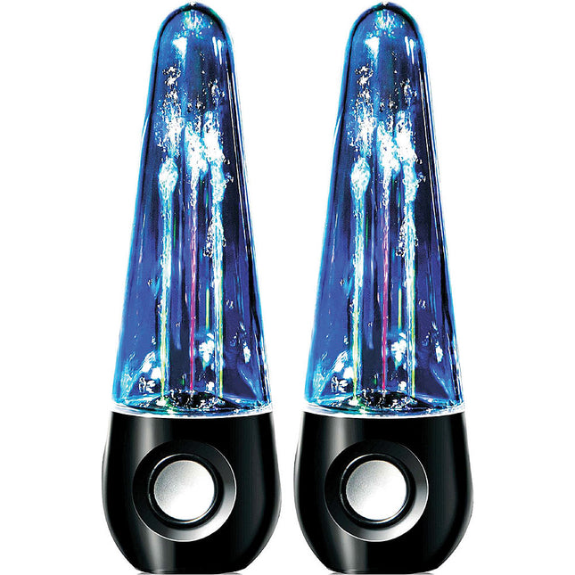 Dual Bluetooth® Water Dancing Color Changing Speakers 15.5", Black