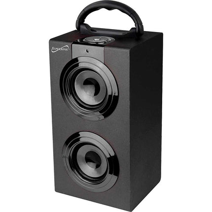 SC1321BK Portable Rechargeable Speaker w/FM Radio, Black