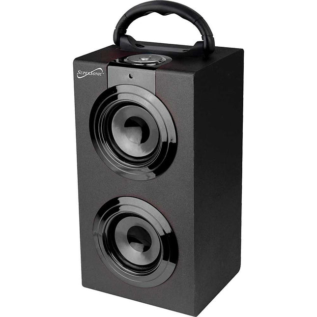 SC1321BK Portable Rechargeable Speaker w/FM Radio, Black
