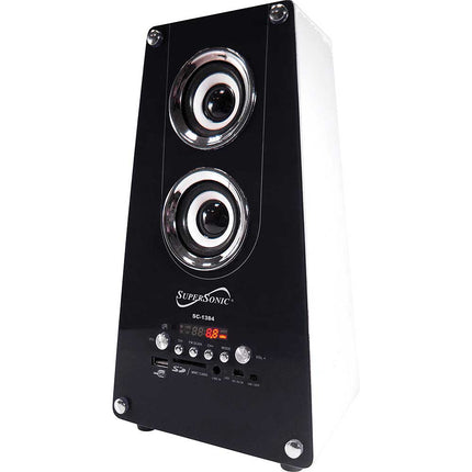 Portable LED Display Rechargeable Speaker With FM Radio, Black