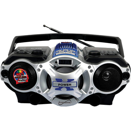SC1395BL USB/SD/AUX/Radio Portable Audio Player, Blue