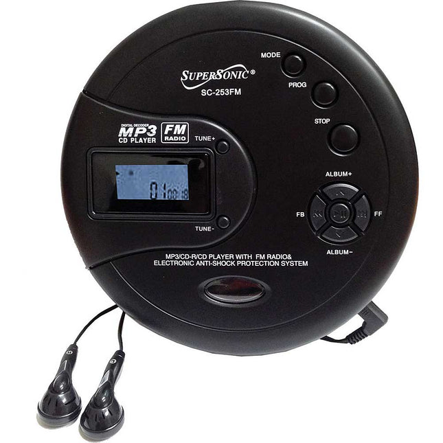 SC253 Personal MP3/CD/CD-R/CD-RW Player w/ FM Radio