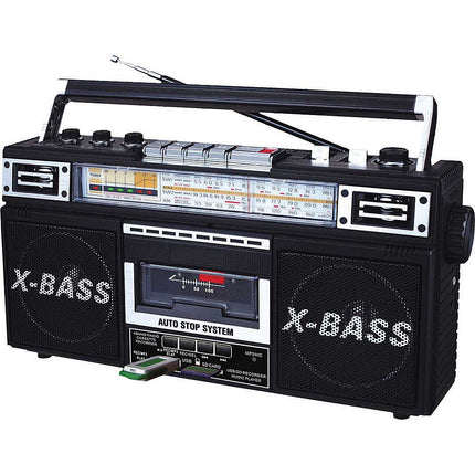 4 Band Radio & Cassette Player, Black