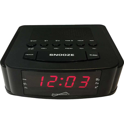 Dual Alarm Clock Radio with USB Charging Port