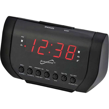 Dual Alarm Clock Radio with USB Port