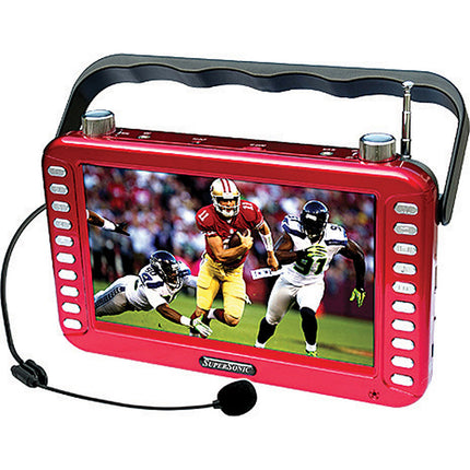 Portable Multi-functional PA System with 7" Display, Red