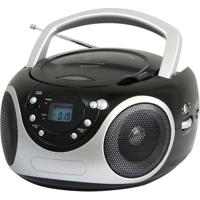 SC507MP3BK MP3/CD/AM/FM Boombox, Black
