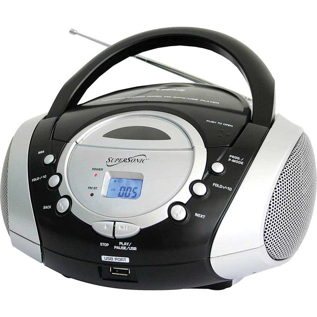 SC-508BK CD/MP3/USB Boombox, Black