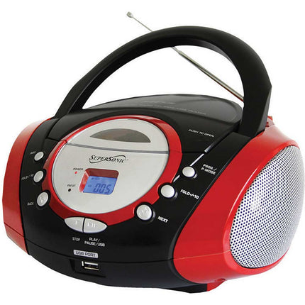 SC-508RD CD/MP3/USB Boombox, Red