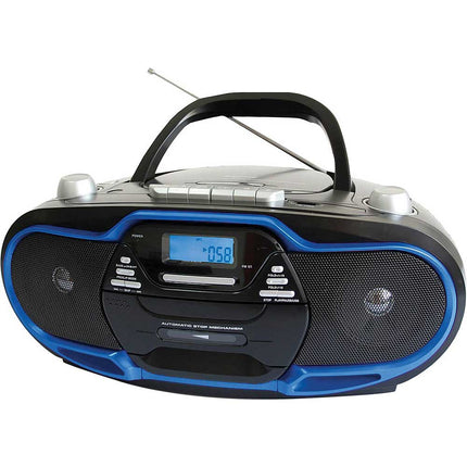 SC-745 MP3/CD/Cassette Boombox w/ AM/FM Radio, Blue