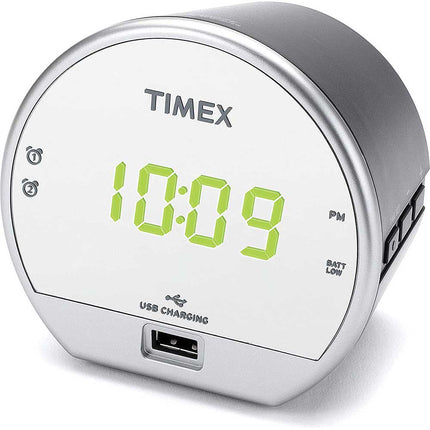 Dual Alarm Clock with USB Charging and Battery Backup