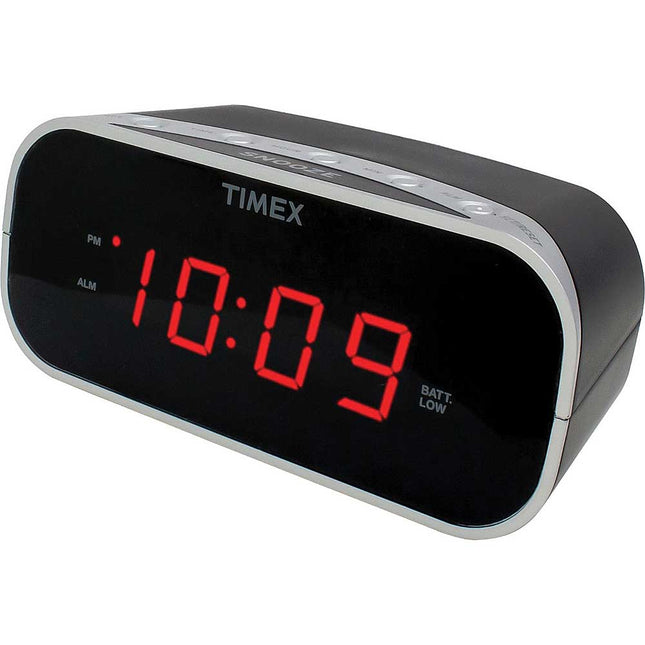 Alarm Clock with 0.7-Inch Display, Black