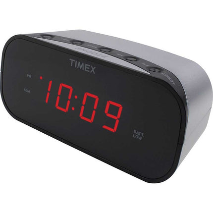 Alarm Clock with 0.7-Inch Display, Silver
