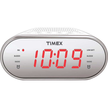 Dual Alarm AM/FM Clock Radio, White