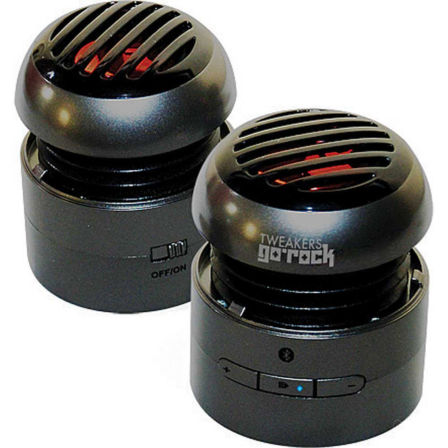 SPKR-R1SB-CH GoRock Wireless Stereo Speakers, Charcoal