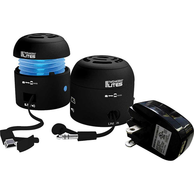 SPKRR2LC1BK Lites Portable Speakers, Black