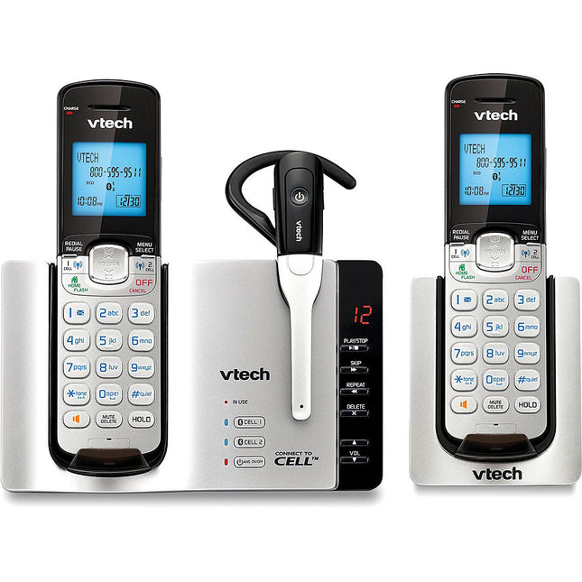 2 Handset Answering System with Cordless Headset