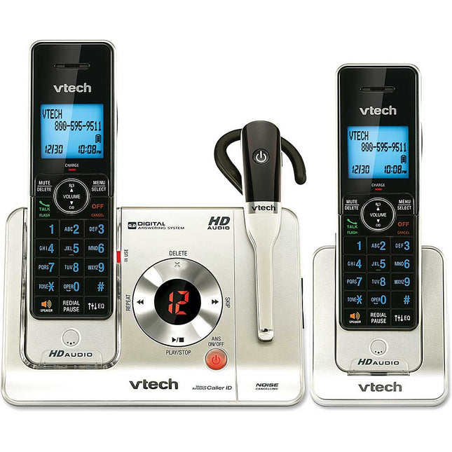 LS6475-3 DECT 6.0 Digital Answering System w/ Wireless Headset, 2 Handsets