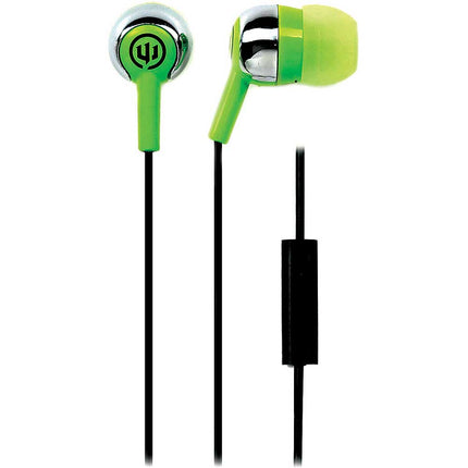 WI-1852 "Deuce" Earbuds w/ Mic, Green