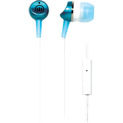 WI-1951 "Metallics" Earbuds w/ Mic, Blue