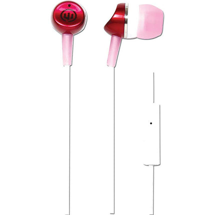 WI-1953 "Metallics" Earbuds w/ Mic, Pink