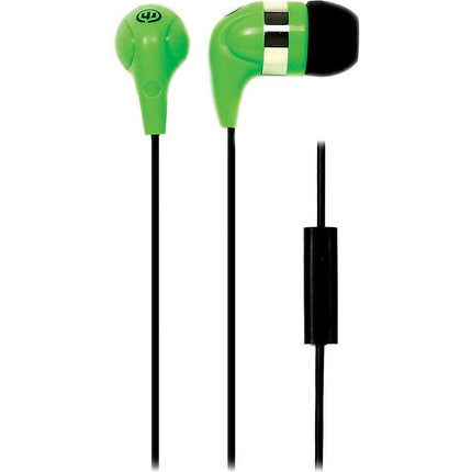 WI-2151 "Jaw Breaker" Earbuds w/ Mic, Green