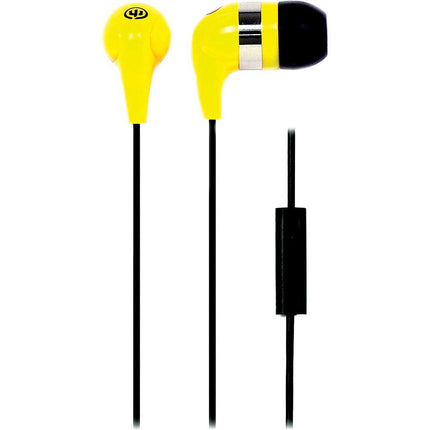 WI-2154 "Jaw Breaker" Earbuds w/ Mic, Yellow
