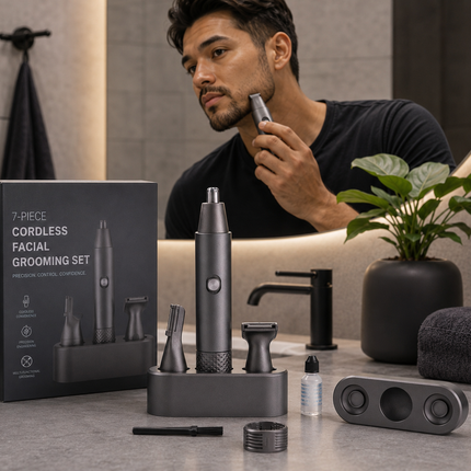 7-Piece Cordless Facial Grooming Set