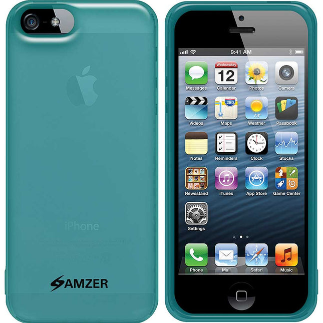 Soft Gel TPU Skin Case For iPhone 5, Translucent Blue