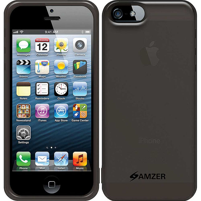 Soft Gel TPU Gloss Skin Case For iPhone 5, Gray