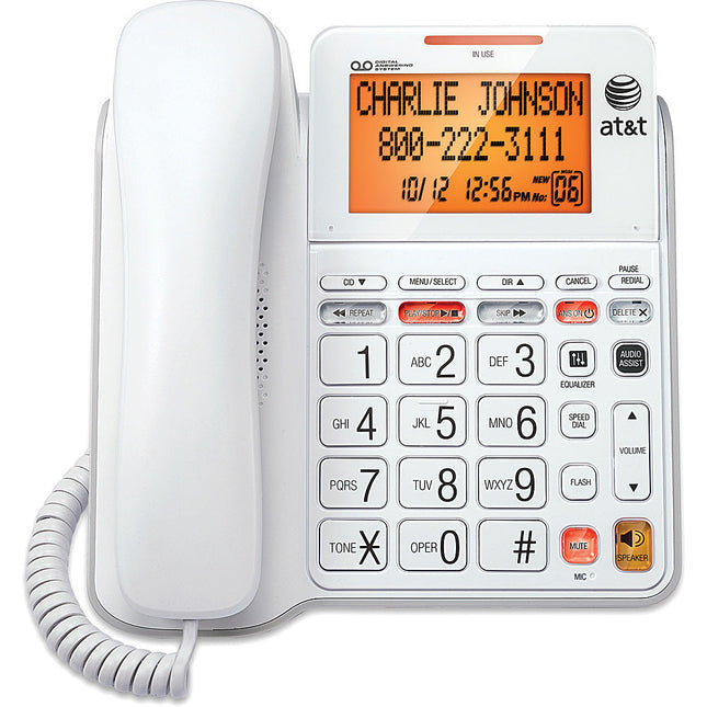 Corded Digital Answering System, White