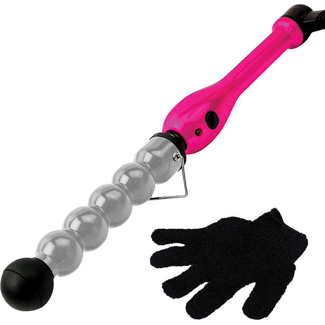 Curve Check Xl Bubble Curling Wand, Pink Handle